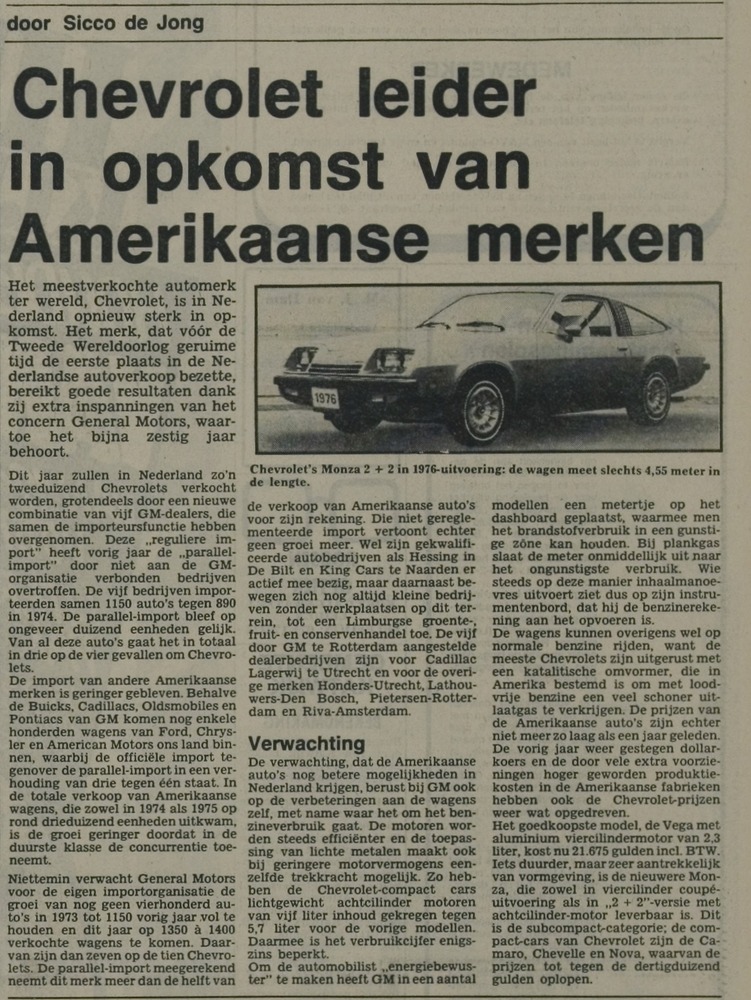 Chevrolet leider 3 april 1976 Leidsch dagblad