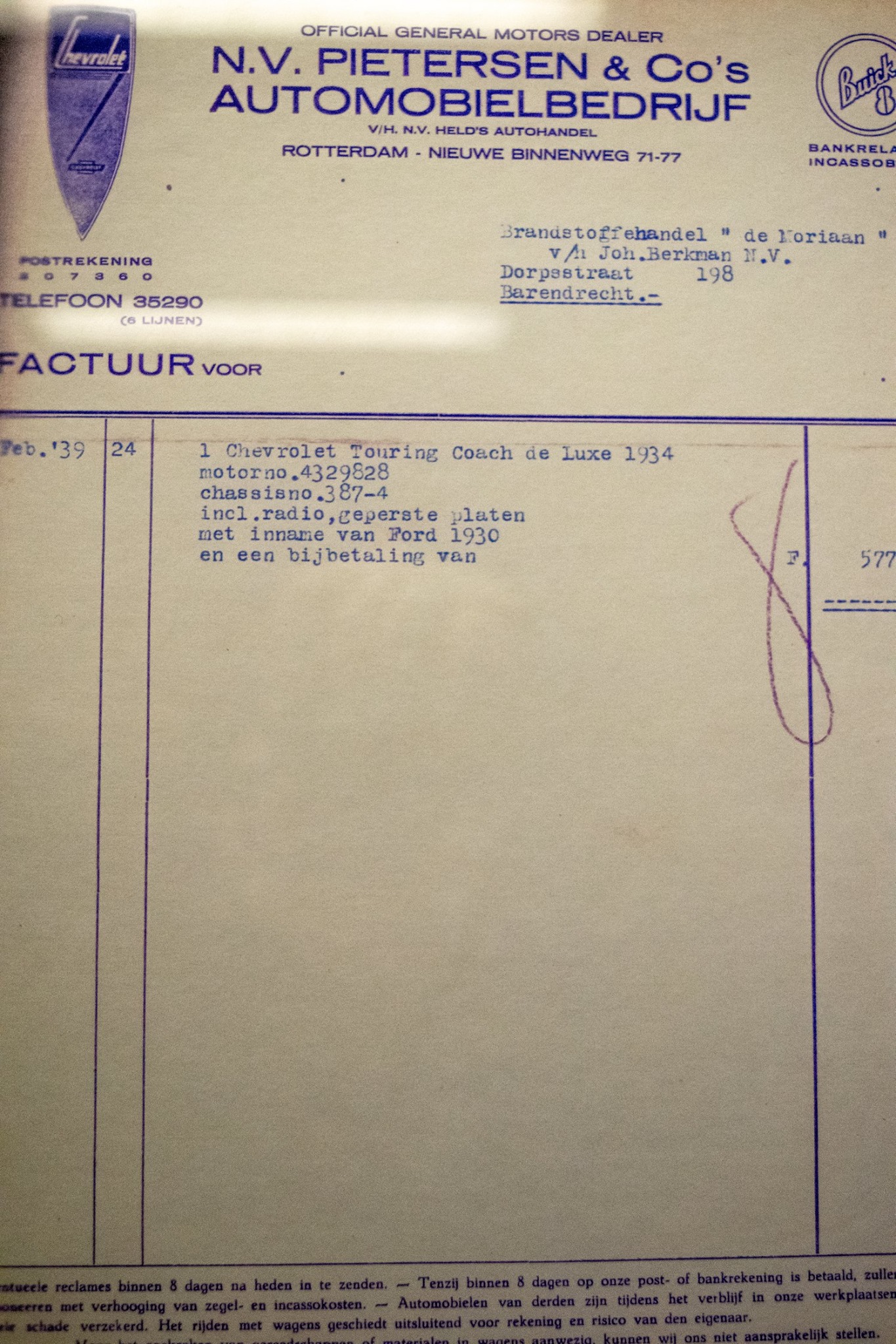 Factuur 1939 Facebook