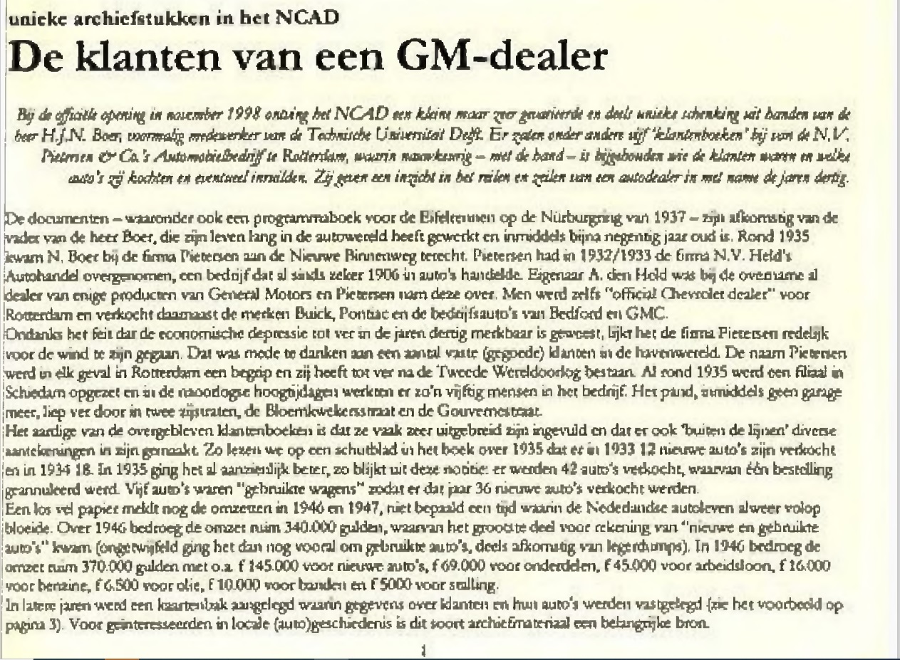 de klanten van een GM dealer