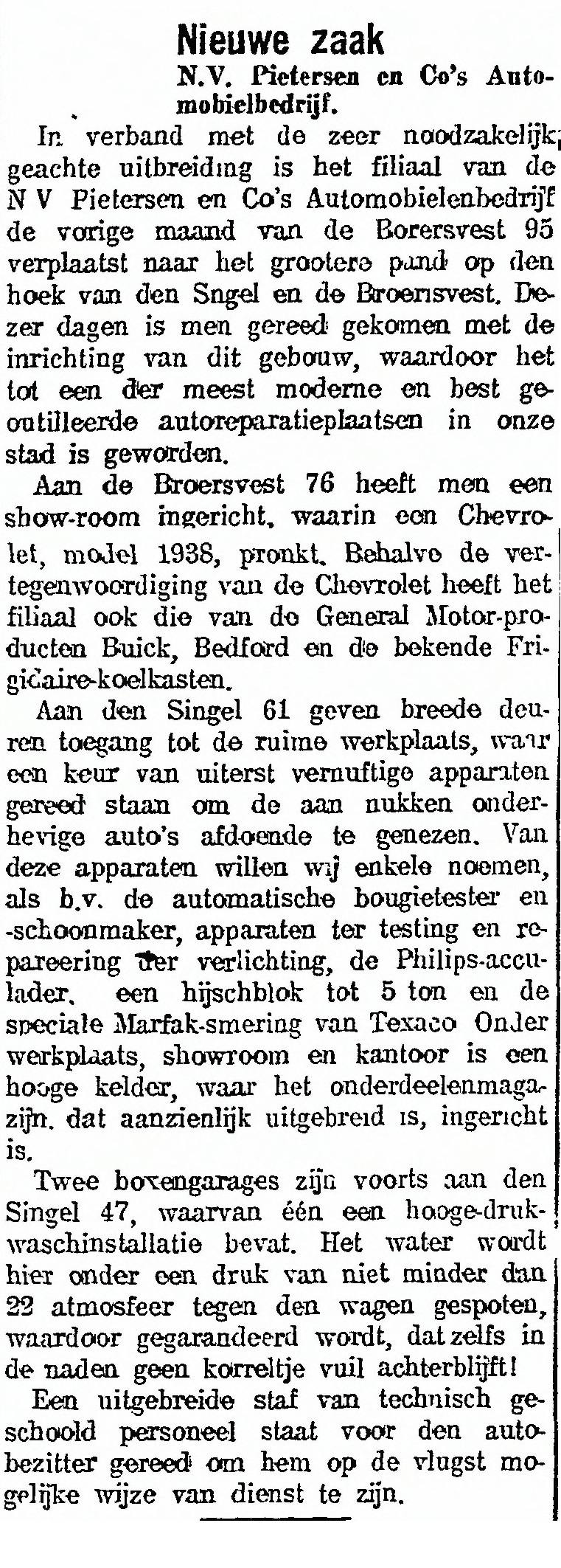 nieuwe zaak Broersvest